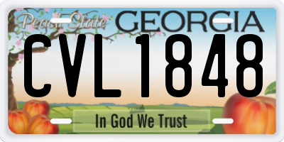 GA license plate CVL1848