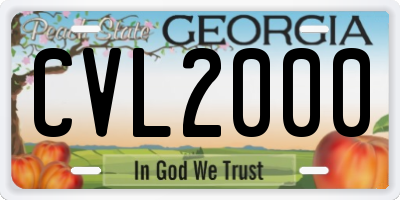 GA license plate CVL2000