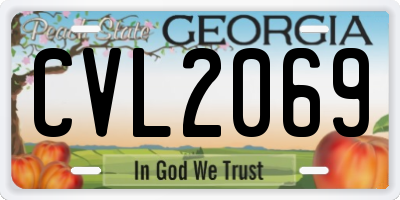 GA license plate CVL2069