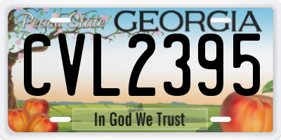 GA license plate CVL2395