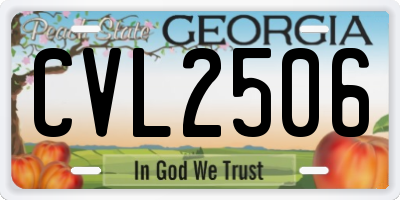 GA license plate CVL2506