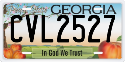 GA license plate CVL2527