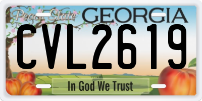 GA license plate CVL2619