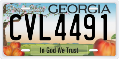 GA license plate CVL4491