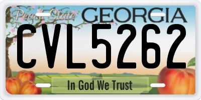 GA license plate CVL5262