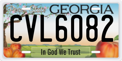 GA license plate CVL6082