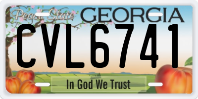 GA license plate CVL6741