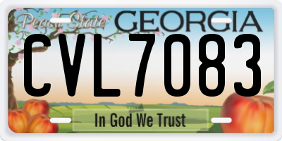 GA license plate CVL7083