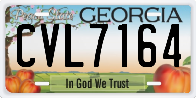 GA license plate CVL7164
