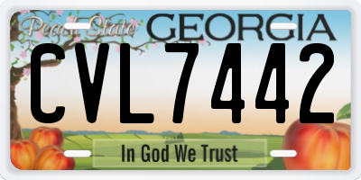 GA license plate CVL7442