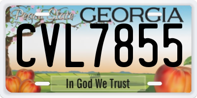 GA license plate CVL7855