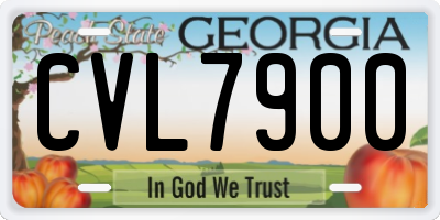 GA license plate CVL7900