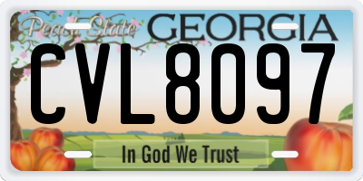 GA license plate CVL8097