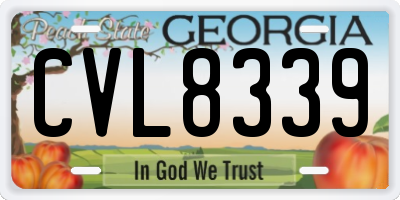 GA license plate CVL8339