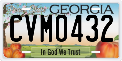 GA license plate CVM0432