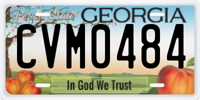 GA license plate CVM0484