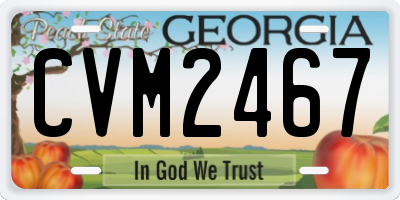 GA license plate CVM2467
