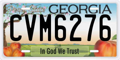 GA license plate CVM6276