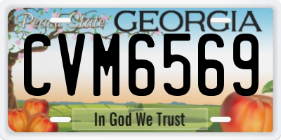 GA license plate CVM6569