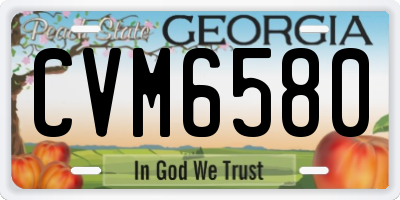 GA license plate CVM6580
