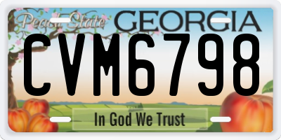 GA license plate CVM6798