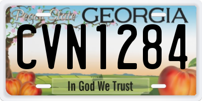 GA license plate CVN1284