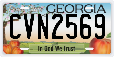 GA license plate CVN2569