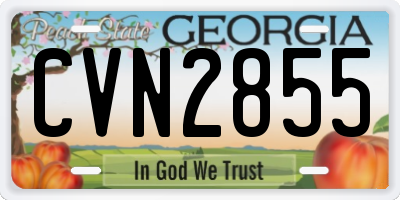 GA license plate CVN2855