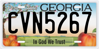 GA license plate CVN5267