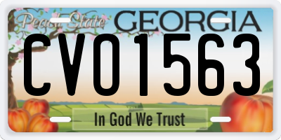 GA license plate CVO1563