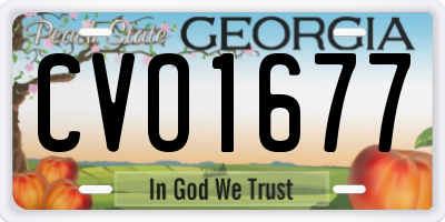 GA license plate CVO1677