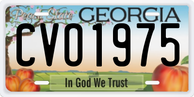 GA license plate CVO1975