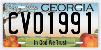 GA license plate CVO1991