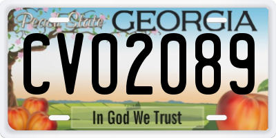 GA license plate CVO2089
