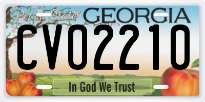 GA license plate CVO2210