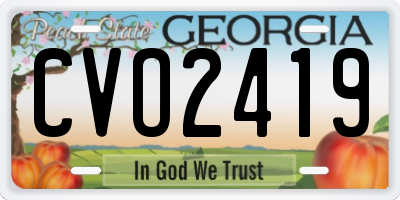 GA license plate CVO2419