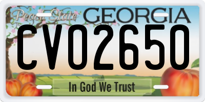 GA license plate CVO2650