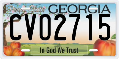 GA license plate CVO2715