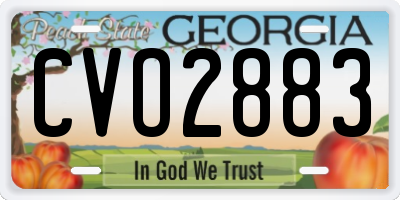 GA license plate CVO2883