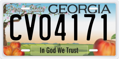 GA license plate CVO4171
