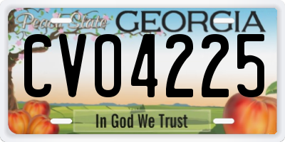 GA license plate CVO4225