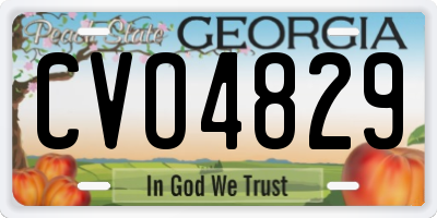 GA license plate CVO4829