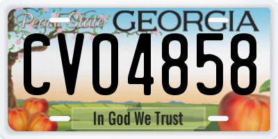 GA license plate CVO4858