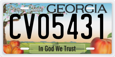 GA license plate CVO5431