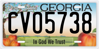 GA license plate CVO5738