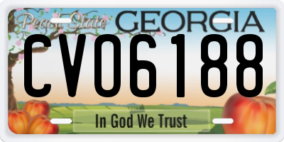GA license plate CVO6188