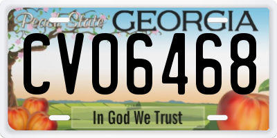 GA license plate CVO6468