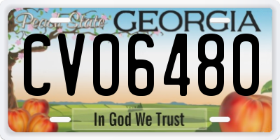 GA license plate CVO6480