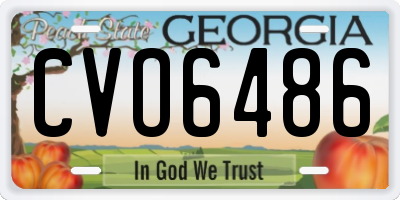 GA license plate CVO6486