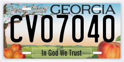 GA license plate CVO7040